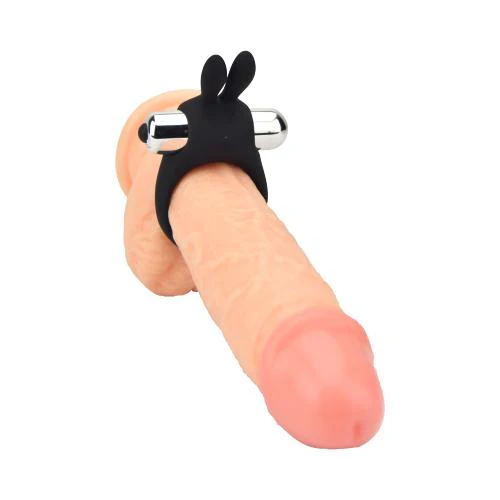 JoyRings Silicone Rabbit Vibrating Cock Ring for Couples - Enhance Erection and Clitoral Stimulation - Image 3