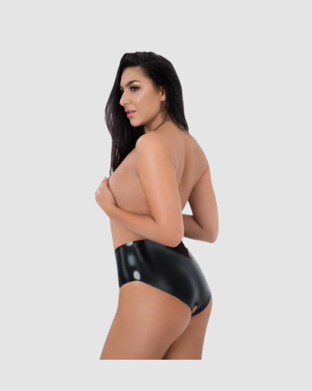 Latex Crotchless Panties - Perfect for BDSM Play - Figure-Hugging Fit - Image 2