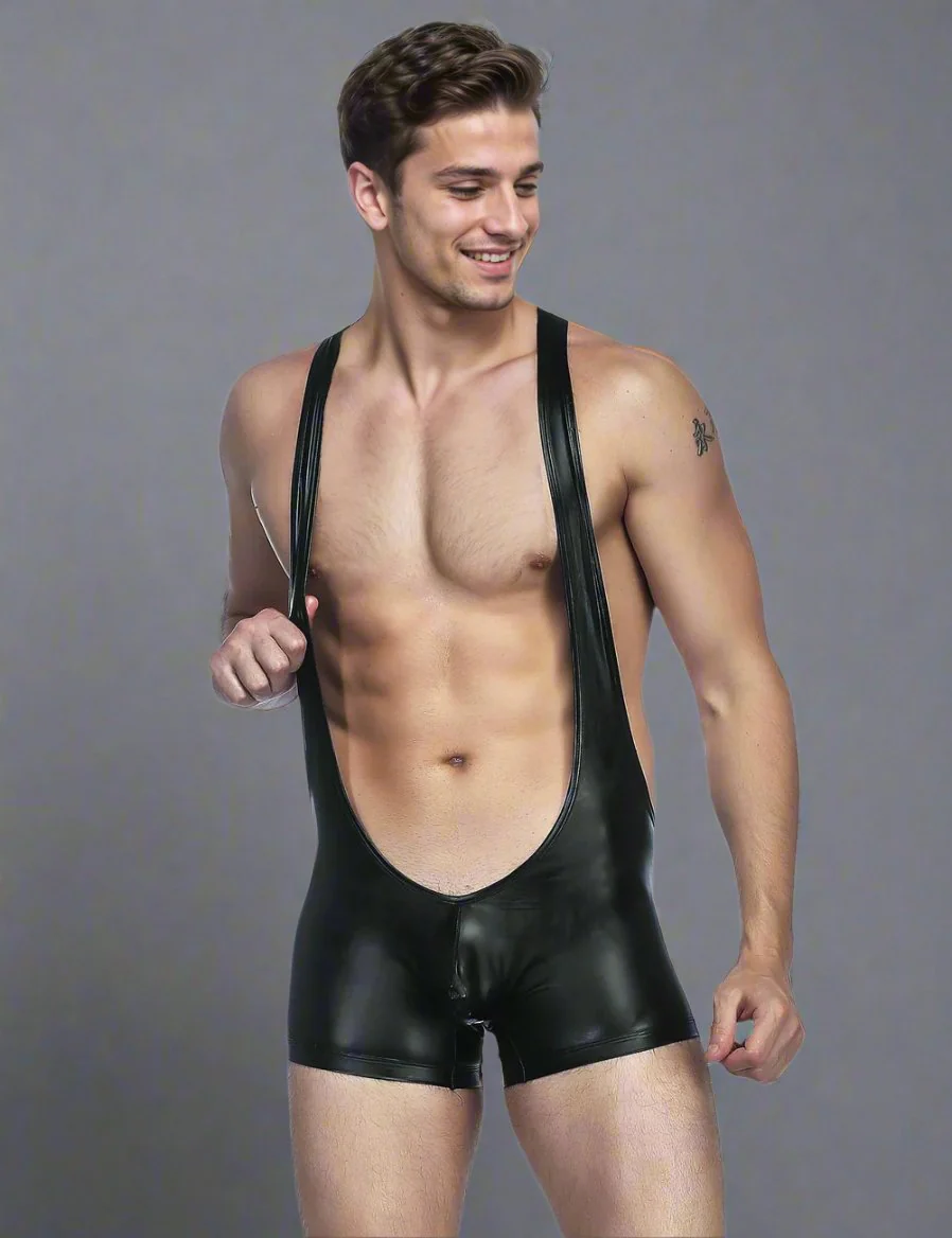 Men's Bodysuit Underwear PU Leather for Ultimate Comfort and Style - Image 2