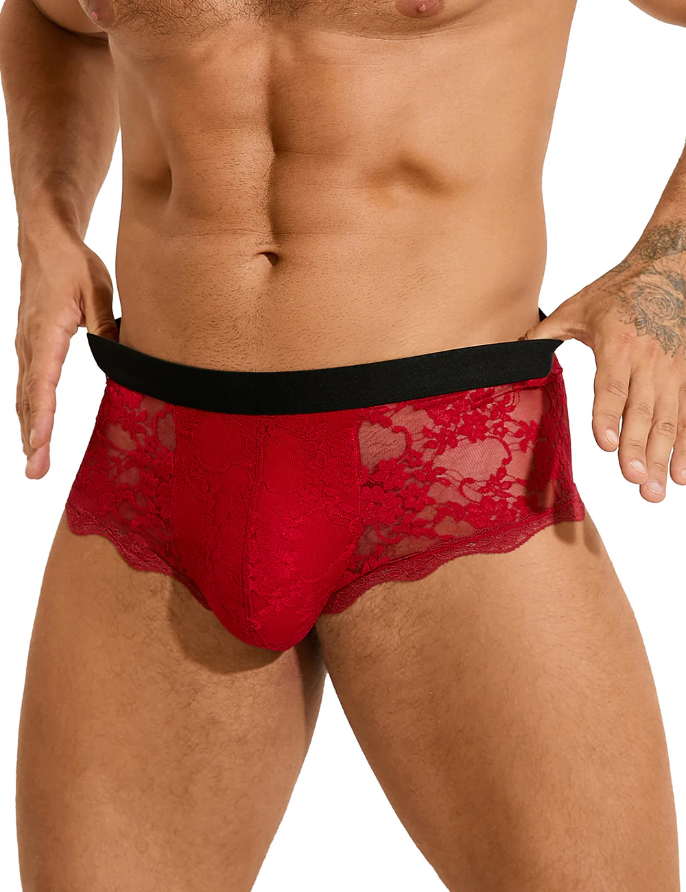 Men's Sexy Lace See-Through Briefs by Scandals Menswear - Image 11