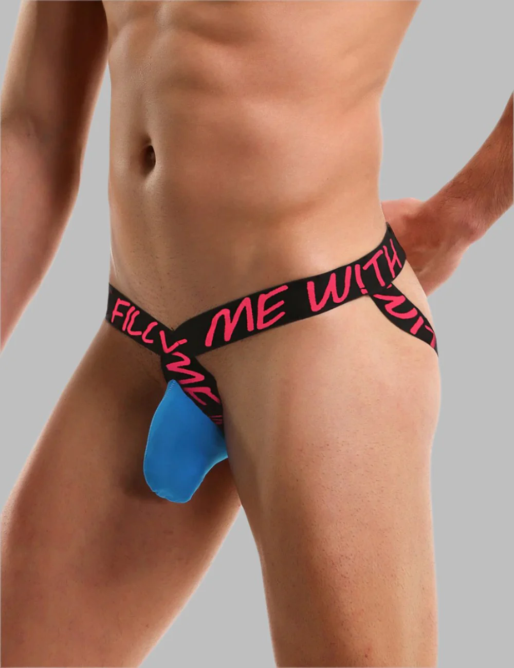 Men's Silky Open-Back Slogan Thong by Scandals Menswear - Image 6