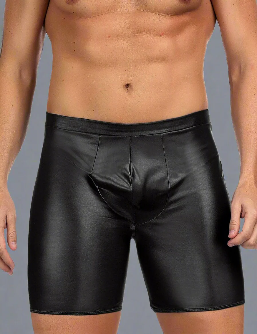 Men's Wet Look Ass-Less Spanking Shorts | Premium Skin-Baring Design - Image 7