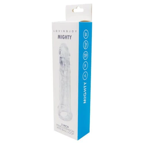 Mighty 3 Inch Penis Extension Sleeve with Ball Loop in - Image 3