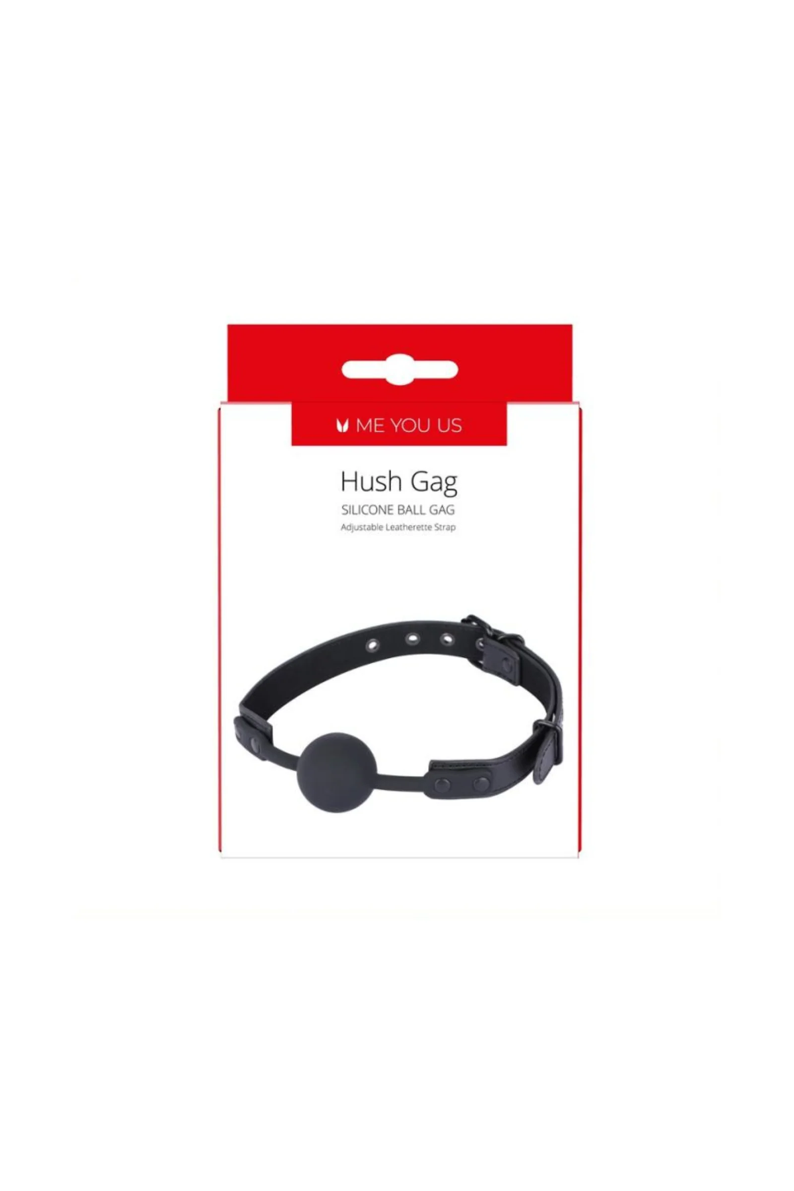 Me You Us Silicone and Faux Leather Ball Gag Black - Image 3