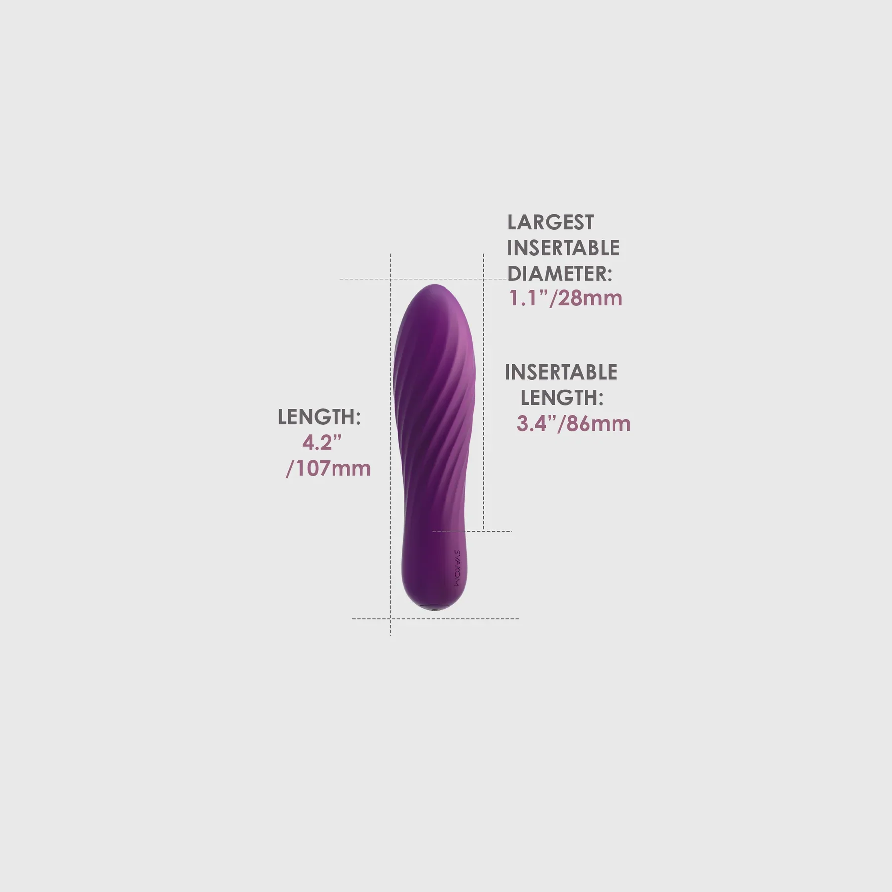 Svakom Tulip Rechargeable Bullet Vibrator - 10 Speeds & Textured Design - Image 4