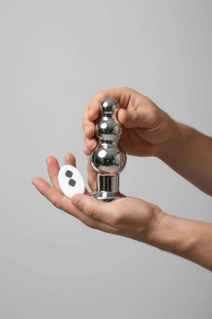 Toosh Remote Controlled 10 Speed Metal Vibrating Anal Beads with Magnetic USB Charger - Image 3