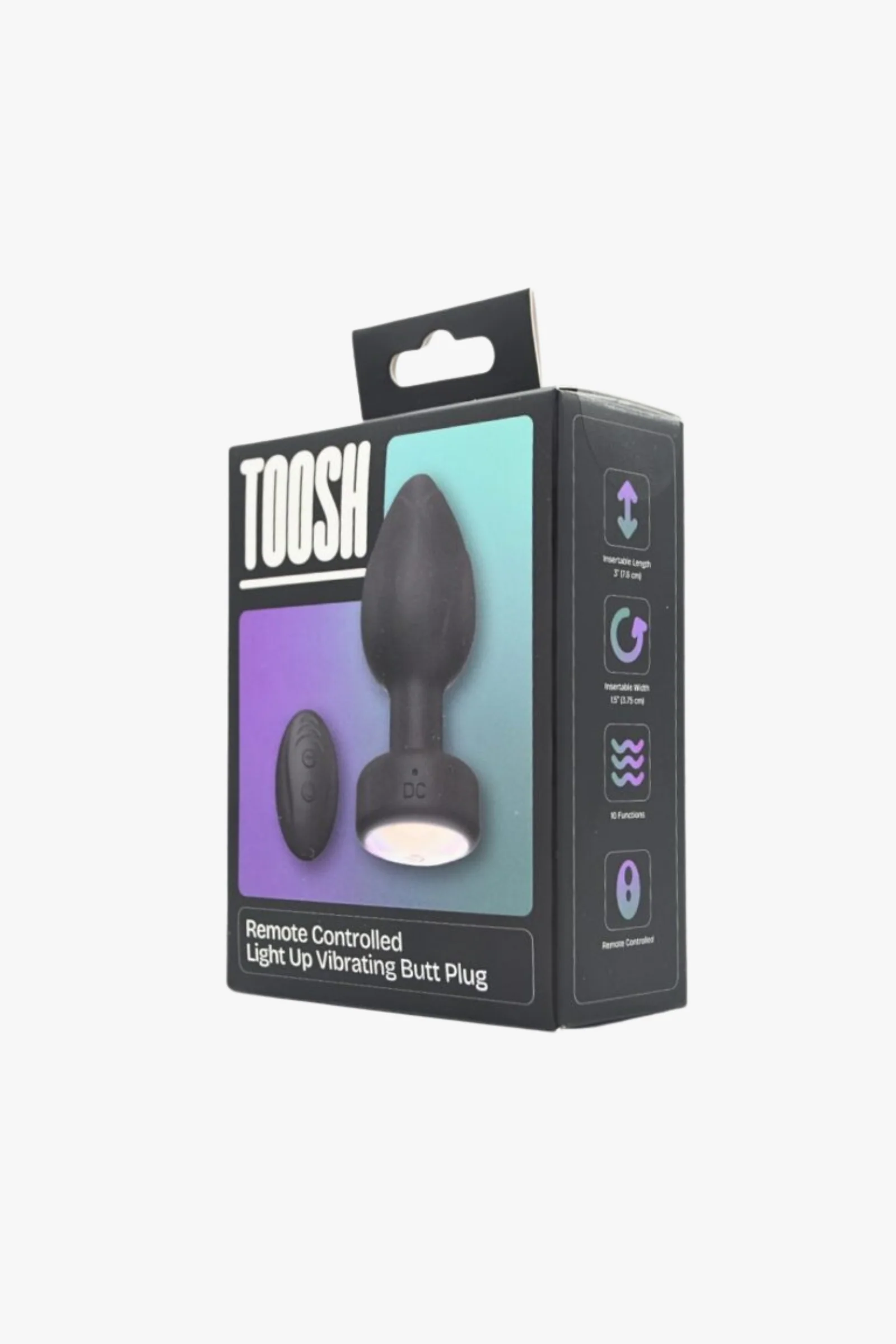 Toosh Remote Controlled Light Up Vibrating Butt Plug - Image 7